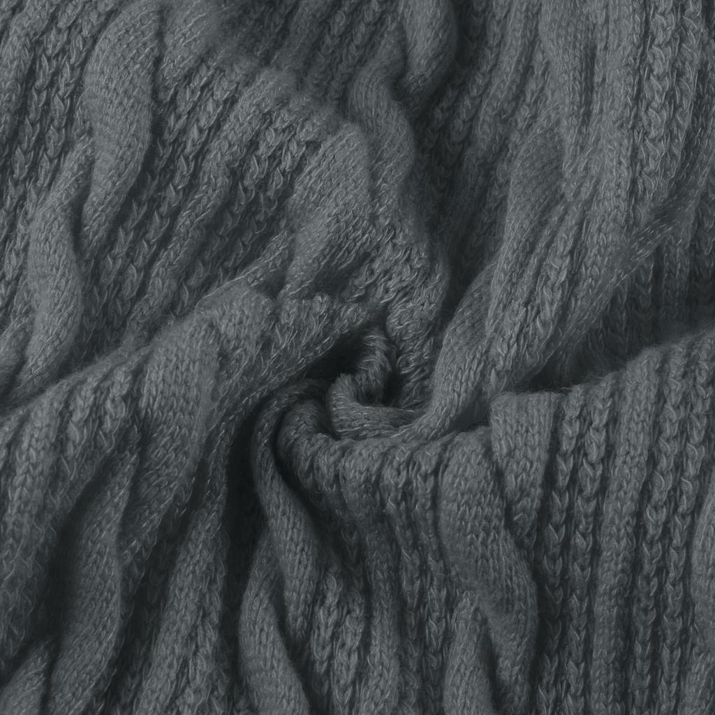 Ženy Ležérní Pletený Knoflík Dlouhý rukáv Kašmír Silný teplý svetřík s kapucí