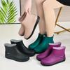 Women's Water Shoes Fashion Short Rain Boots New Low Water Boots Low-top Rain Boots Waterproof Glue Shoe Cover Shoes Hot