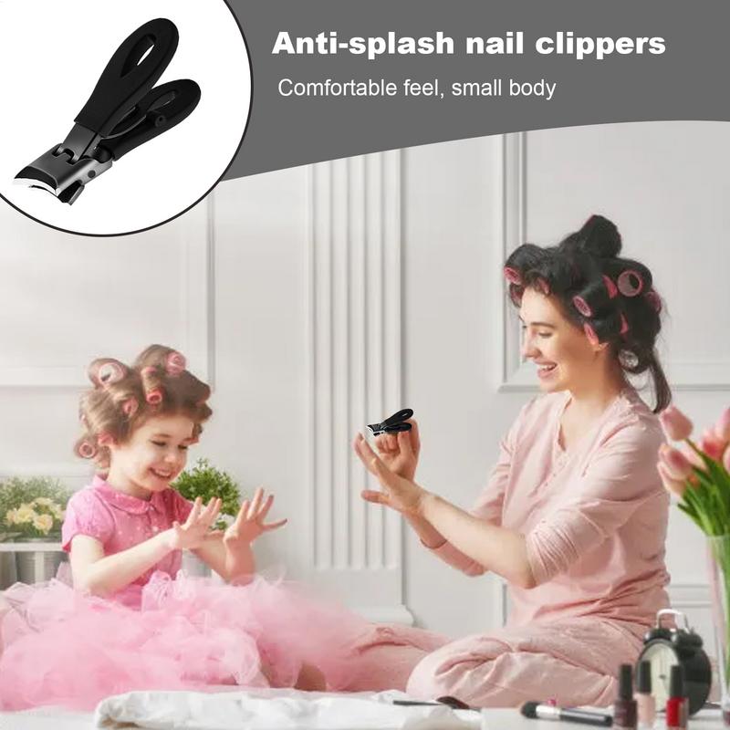 Slanted Nail Clippers Wide Jaw Opening Anti-Splash Slanted Nail Clippers Study Travel Slanted Toenail Trimmer for Men Women