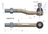 Steering joint 322mm- 1 1/4-12 128604A1 WARYŃSKI