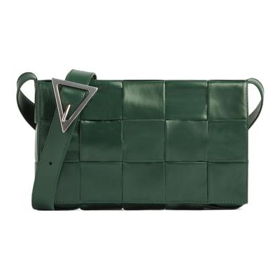 Cassette Intreccio Weave Leather Shoulder Bag Men Shoulder Bag Rain-Tree-Green 667298VCQ713061