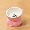 Ceramic Cat Bowl Cute Dog Food Feeding Basin Pet Supplies Pet High Foot Bowl  Neck Protection