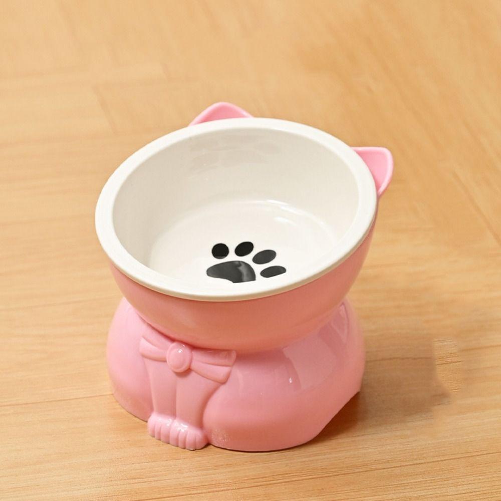 Ceramic Cat Bowl Cute Dog Food Feeding Basin Pet Supplies Pet High Foot Bowl  Neck Protection