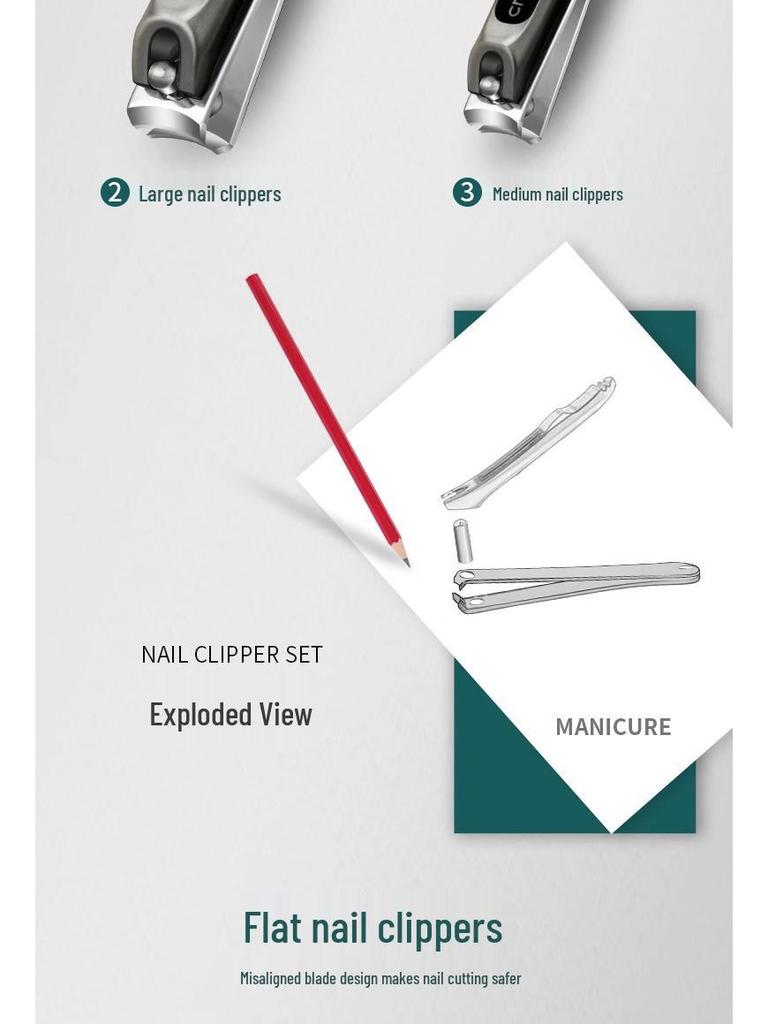 Professionelles Maniküre-Geschenkset: Nagelknipser, Eingewachsene Nagelknipser, Nagelscheren & Werkzeuge