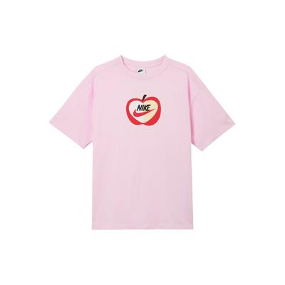 Nike Sportbekleidung Übergroß Lässig Rundhals Kurzarm T-Shirt Damen T-Shirts Schaumrosa IB5577663