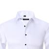 Chemise homme à manches longues, tendance, sans repassage, style business décontracté, blanc pur