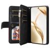 For Honor 200 5G Leather Case with Strap Zipper 9 Card Slot Phone Cover Stand
