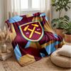West Ham United Football Print Flannel Blanket, Soft Warm Lightweight Throw Blanket for Sofa Bed Camping