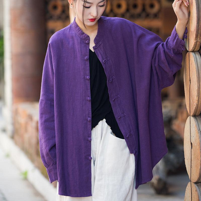 Women Chinese Traditional Tang Suit Linen Zen Tea Hanfu Women Tai Chi Kung Fu Tops Vintage Cotton Womens Clothing