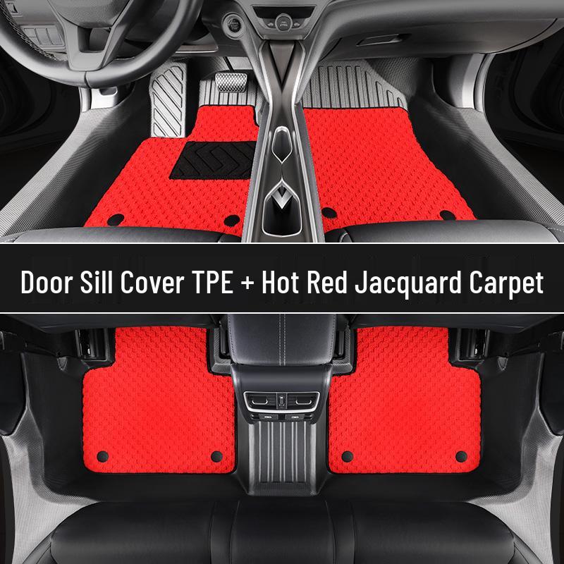 Nissan Teana Door Sill and Car Floor Mats Set: Fits 13 Models (2016-2018)