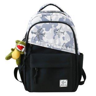 Schoolbag School Bag Male College Student Large Capacity High School Junior High School Student Versatile Tide Brand Backpack Girls Backpack ins 