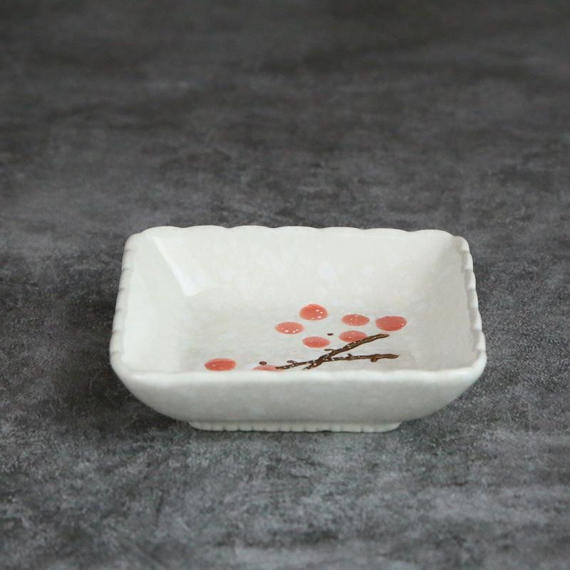 Ceramic Taste Dish Small Plate Mini Soy Sauce Tray Saucer Seasoning Bowl Jam Nut Porcelain Tableware Household Kitchen Supplies