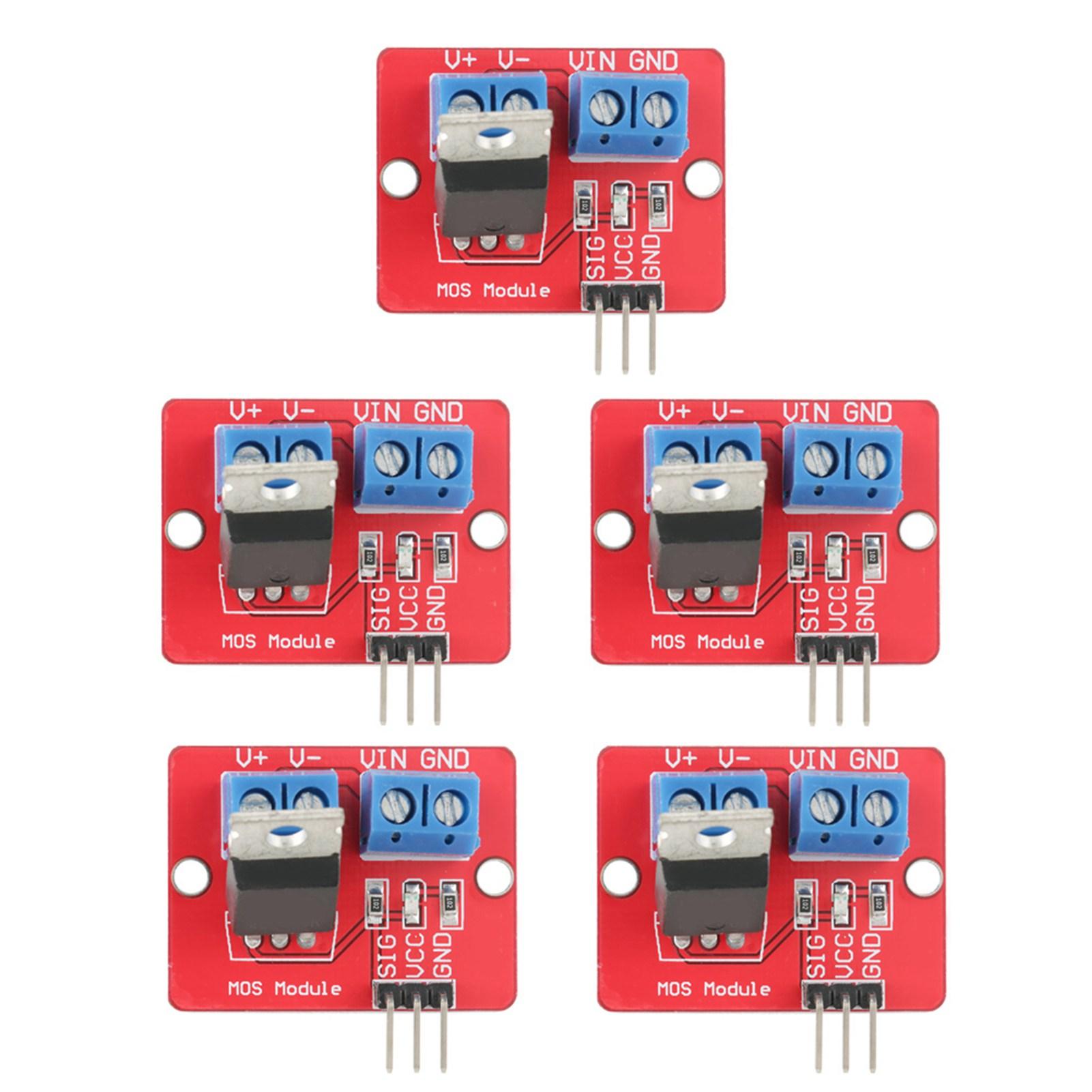 

5 шт. Модулі драйверів MOSFET 3,3 В/5 В Вихід ШІМ Плати керування Вихід 0‑24 В
