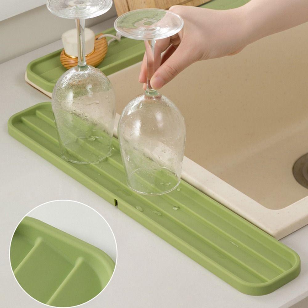 Sink Water Prevent Long Non-slip Mat Kitchen Countertop Insulation Mat  for Kitchen Gadgets