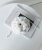 AS KNOW AS plus ASKNOWASPLUS Soufflé Animal Drawstring Pouch, Off-White, Fluffy, Cute, Animal Design