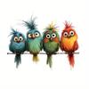 Bunte Vogelaufkleber zur Dekoration des Eingangsbereichs und des Badezimmers auf kreativen Ästen