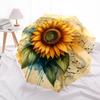 1pc Sunflower Music Notes Artwork Umbrella with Plastic Handle,Suitable for All Seasons Home Travel Outdoor UmbrellaDD1002