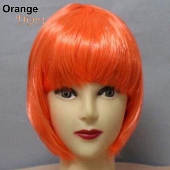 

Цветные парики для косплеев и вечеринок оранжевый