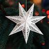 Decorative Paper Star Lanterns Light Cover Lampshade Easy Assembly Enhances Christmas Birthdays Celebration Atmospheres