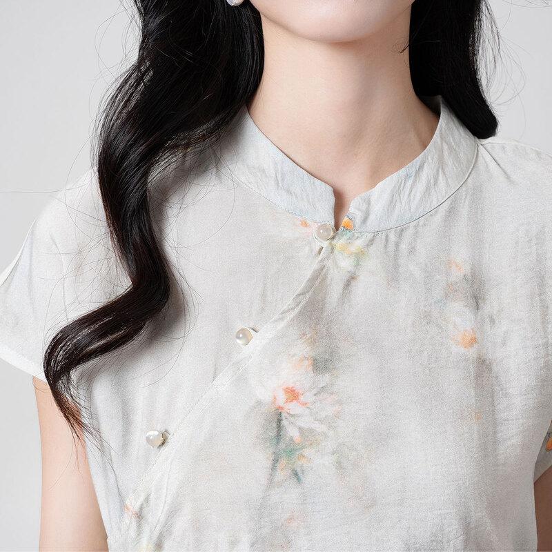 Aiyilian Women's Summer New Chinese Style Qipao Dress