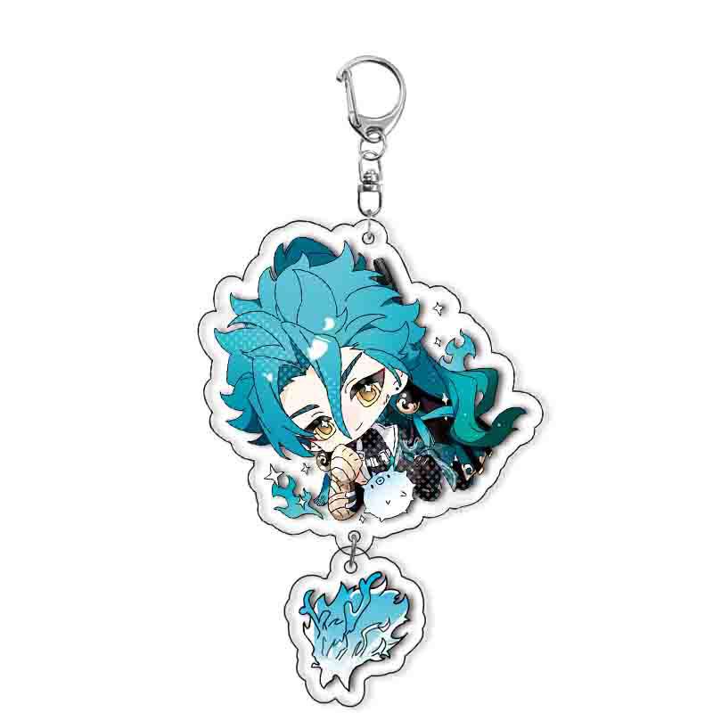 Wuthering Waves Anime Acrylic Key Ring Scar Kakaro Rover Jinhsi Changli Creative Double Sided Pendant Keyring Game Peripherals Premium Quality