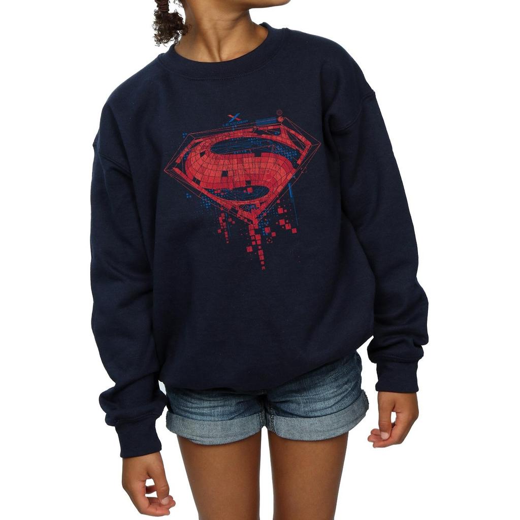 DC Comics Girls Superman Geo Logo Sweatshirt