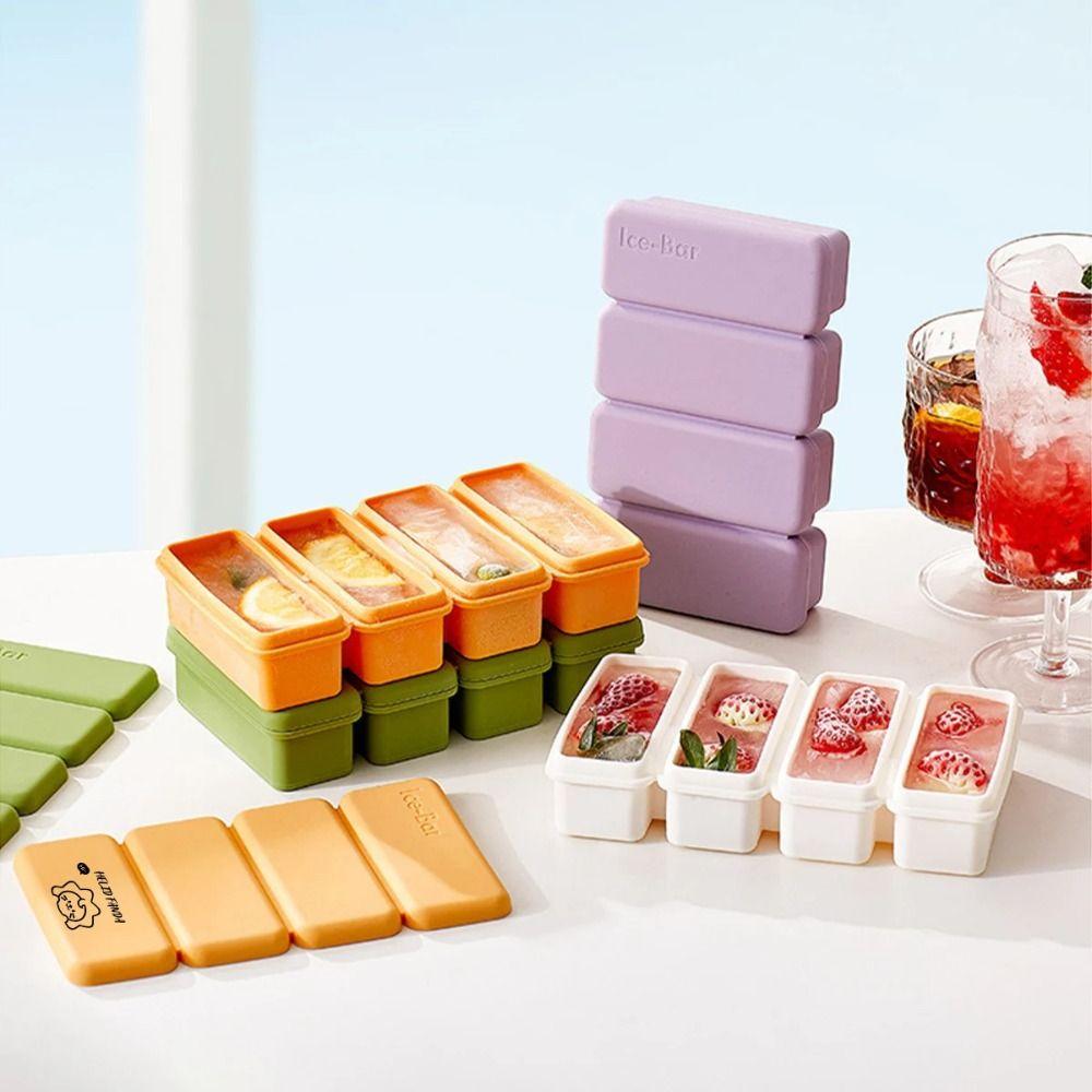

Silicone Long Ice Cube Mold Non-Stick Ice Mould DIY Ice Cube Box Bar зелений