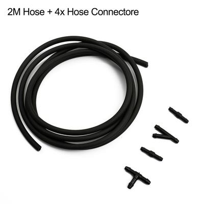 Windshield Hose Spray Hose With Connector Nozzle Pump ABS Plastic+Rubber
