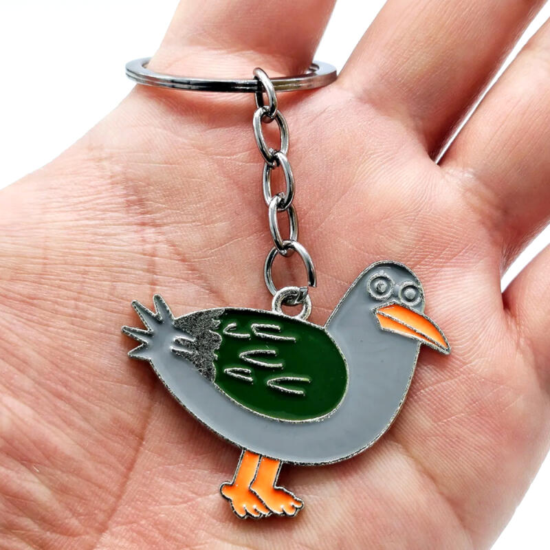 Good luck charm peace cute dove keyring key holder keychain