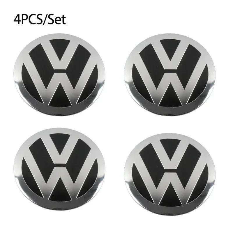 Car Wheel Center Hub Caps Sticker Metal Car Key Chain Ring For Volkswagen VW R GTI Golf 6 Amarok T5 Phaeton Teramont ID3 Tiguan