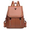 PU Leather Large Capacity Texture Backpack for Women – Casual & Stylish Ladies' Backpack