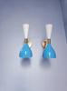 1950s Italian Diabolo Wall Sconce Pair: Mid Century Brass Plug-In Light Fixture