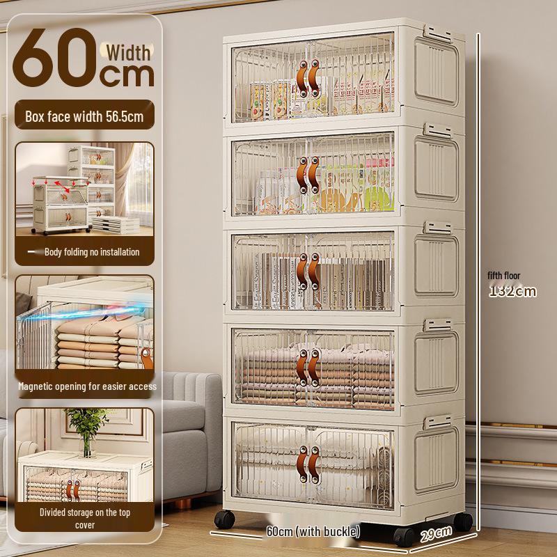 Thickened Foldable Multilayer Plastic Baby Wardrobe and Clothes Storage Cabinet