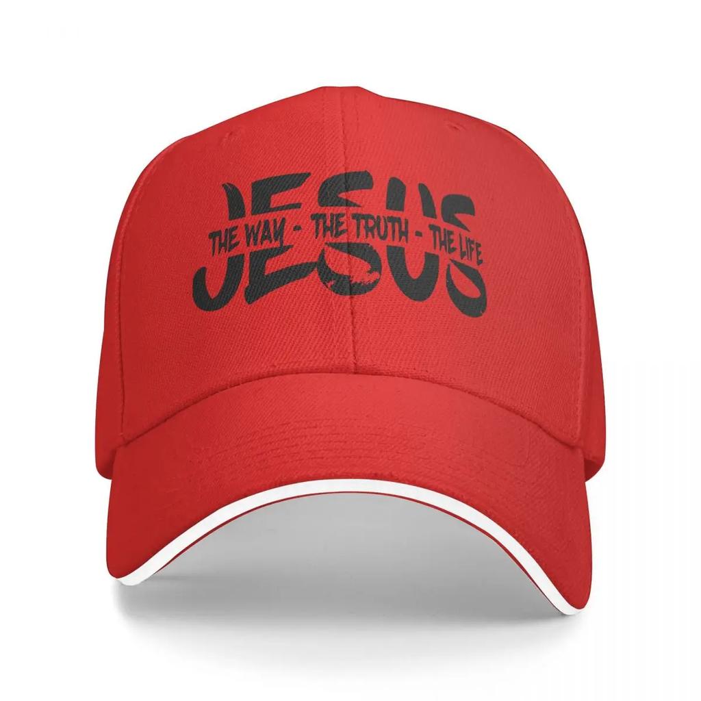 Casquette de camionneur à visière plate Jésus, le chemin, la vérité et la vie, pour homme, avec logo