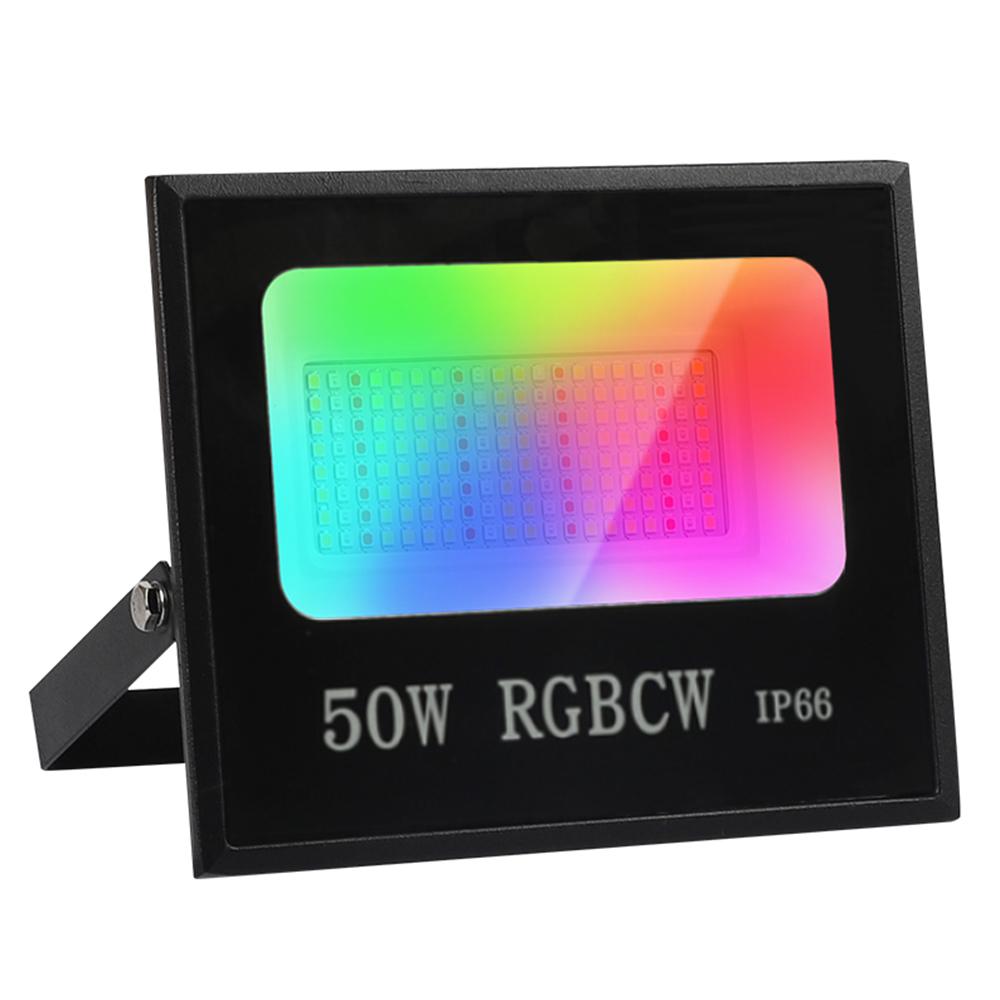 50W Tuya APP Smart LED Light IP66 Waterproof Colorful RGB Lamp Outdoor Factory Warehouse Floodlight