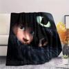 How To Train Your Dragon Hiccup & Toothless Flannel Blanket, High Quality Comfortable for All Seasons, Home Decor, Warmth and Comfort for Gifts.