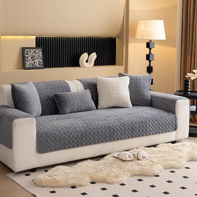 Zimní 2025 Plyšový Sametový Polštář na Pohovku: Silný, protiskluzový kryt