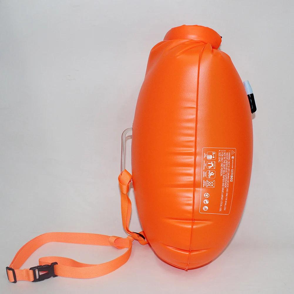 20L Safety Swimming Buoy PVC Inflatable Drifting Rafting Bag with Belt 12KG Buoyancy Lightweight for Boating Kayaking