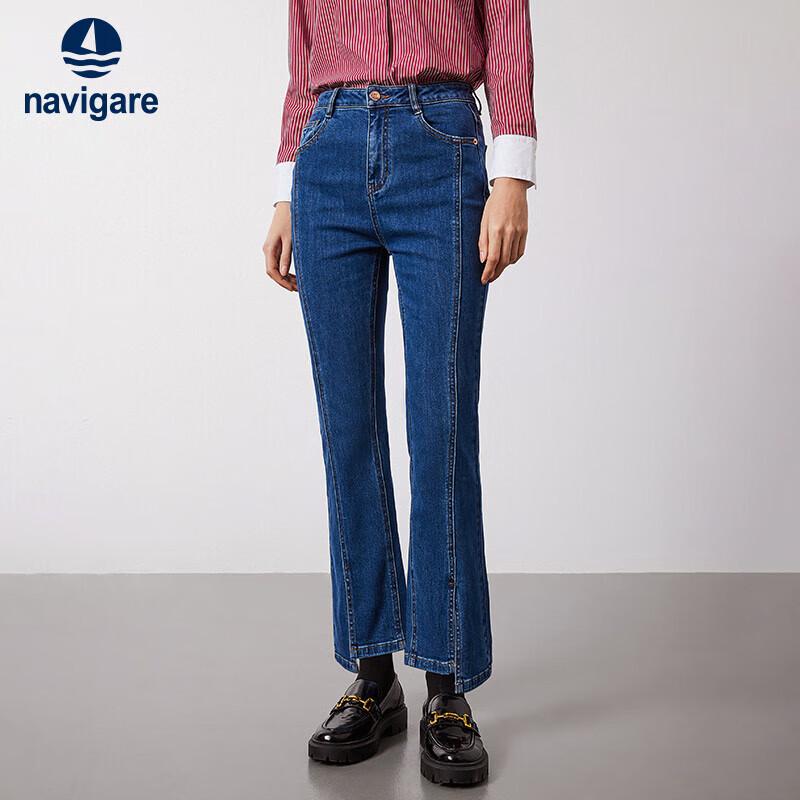 Navigare Women s Mid-Rise Bootcut Split Hem Jeans 29