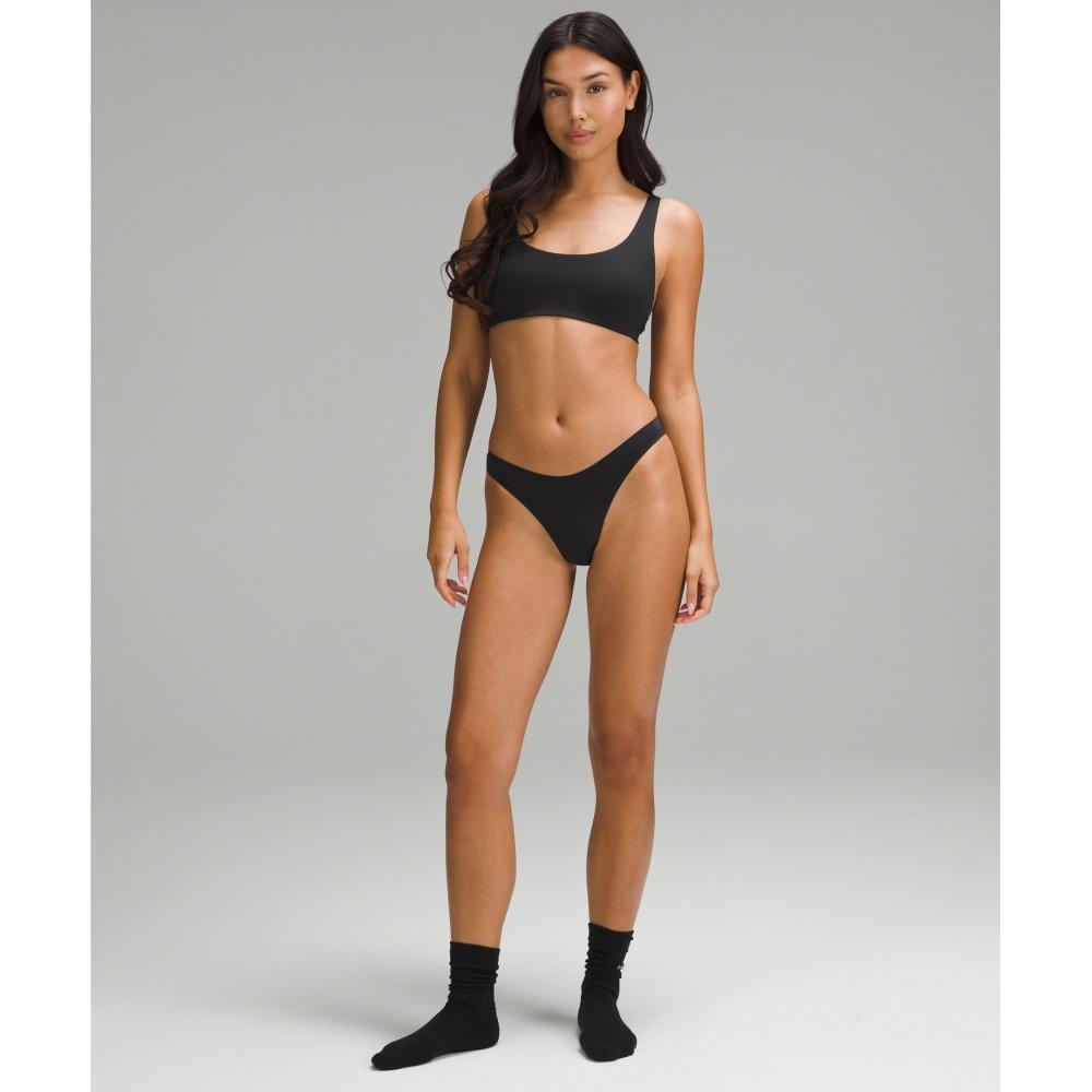 Lululemon Wundermost Ultra Soft Nulu Dipped Waist Thong Underwear Black