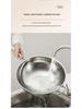 Non-stick 304 Stainless Steel Hammered Wok for Gas and Induction Cooktops