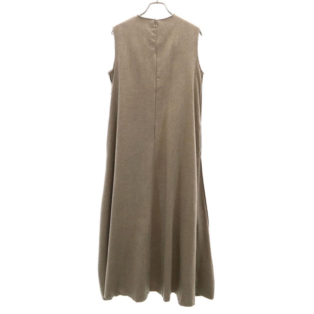 CLANE No Sleeve Flare Long Dress 2 Beige Women Used