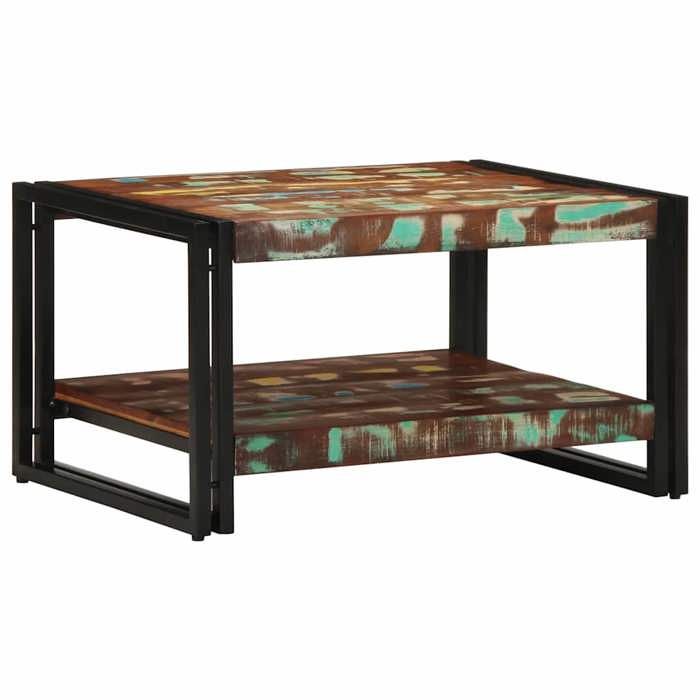 VidaXL Coffee Table Multicoloured 70x50x38 Cm Solid Reclaimed Wood, Side Table, Living Room Table, Accent Table, End 4102720
