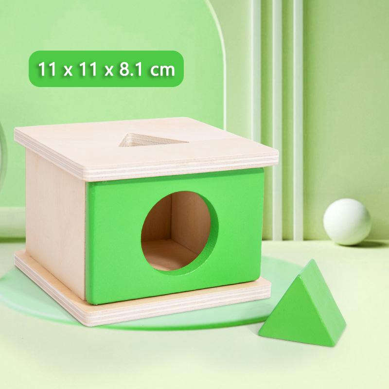 Holzobjekt Dauerhafte Box Montessori Spielzeug Baby Sortieren Zuordnen Box Ball Münze Sensorisch Dropsy Farbe Form Lernspiele Kind