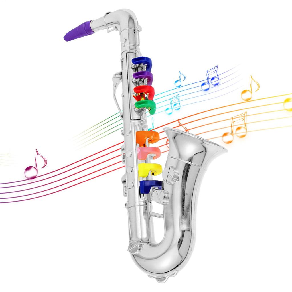 Kids Toy Saxophone Playable Musical Instrument Educational Lightweight Sax For Beginners, Party Birthday School Performance