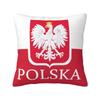 Custom Nordic Polska Polish Flag Cushion Cover for Sofa Velvet Poland Flag Pillow Case Living Room Decoration