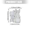 Rabbits Shaped Silicone Mould Heat Resistant Easy Cleaning Detailed Easters Candle Making Supplies