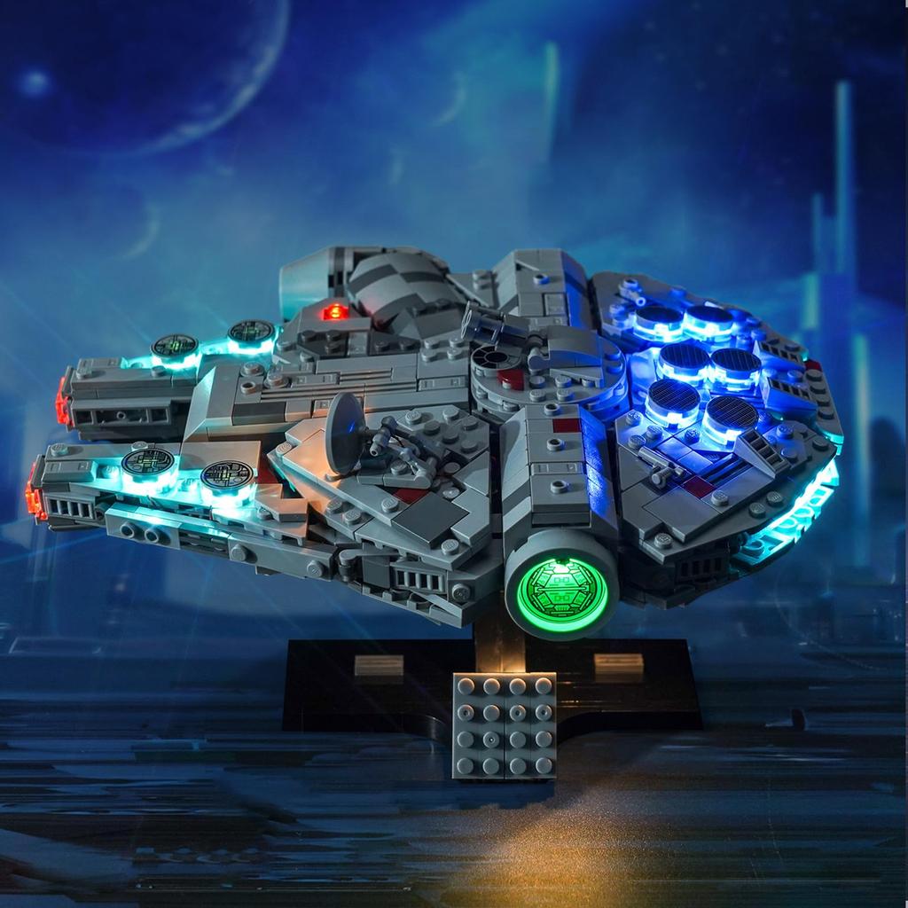 LEGO Star Wars 75375 Millennium Falcon İçin Kendin Yap LED Aydınlatma Kiti Klasik LED Işıklı Yapı Taşı Oyuncak Dekorasyonu Ayarlanabilir Aydınlatma Aksesuarları