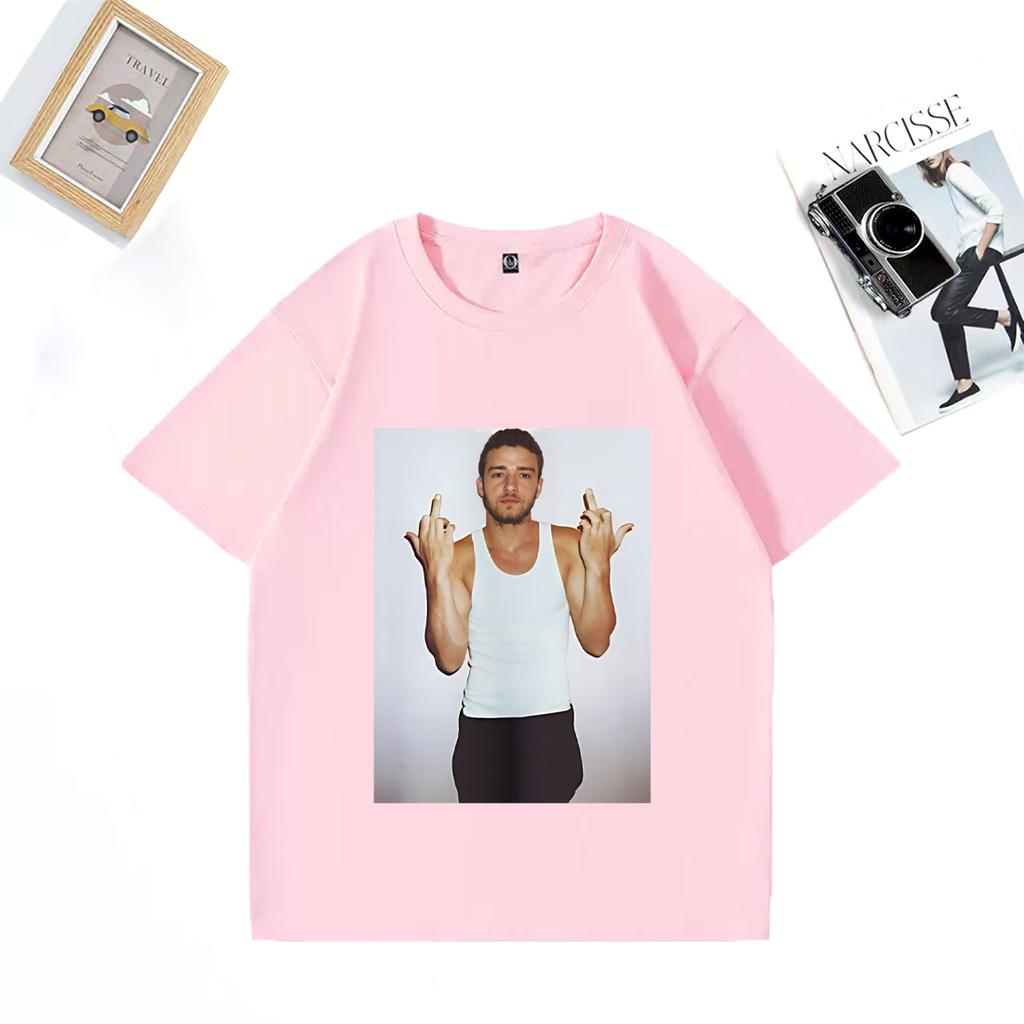 Justin Timberlake Crop Top Graphics Tshirt Unisex WOMENs Vintage Hip Hop Streetwear Unisex Clothing Cotton Short Sleeve T Shirts