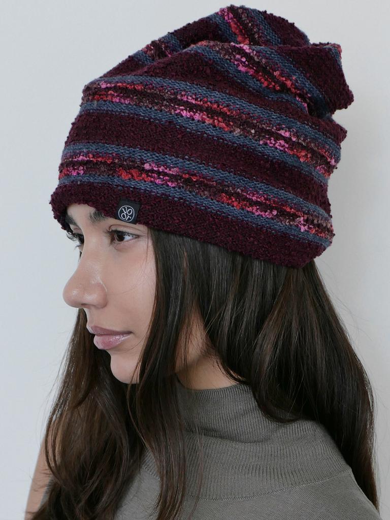 Boleu Knit Hat & Neck Warmer_Burgundy
